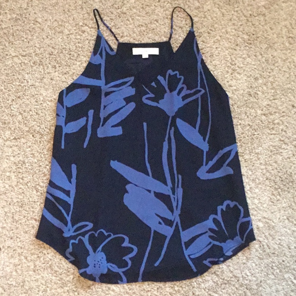 Navy Flower Blouse